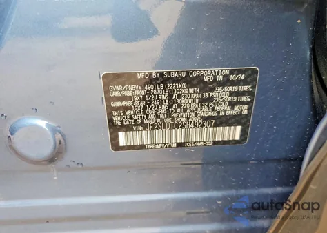 2025 Subaru Forester Touring z USA, uszkodzony, nr VIN JF2SLDTC2SH492307